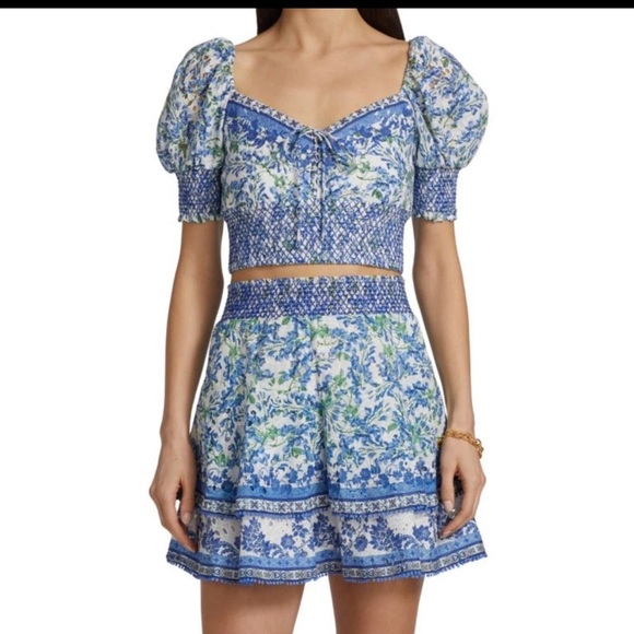 Alice + Olivia Blue Floral Mini Dress - Picture 2 of 8
